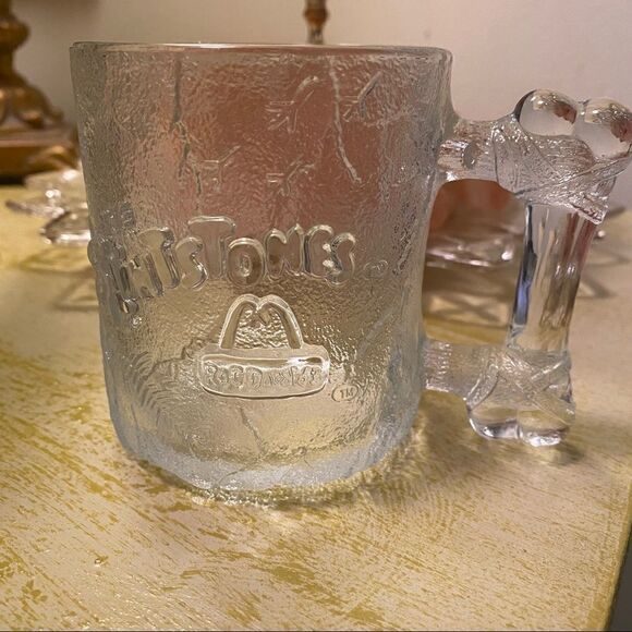 Flintstones Glass Mug McDonalds Vintage Mug 1993 - Picture 4 of 8